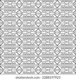  Stylish texture with figures from lines.Abstract geometric black and white pattern for web page, textures, card, poster, fabric, textile. Monochrome graphic repeating design. 