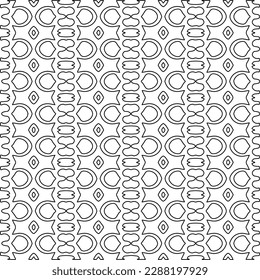  Stylish texture with figures from lines.Abstract geometric black and white pattern for web page, textures, card, poster, fabric, textile. Monochrome graphic repeating design. 
