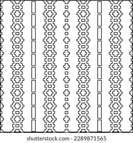 Stylish texture with figures from lines.Abstract geometric black and white pattern for web page, textures, card, poster, fabric, textile. Monochrome graphic repeating design. 