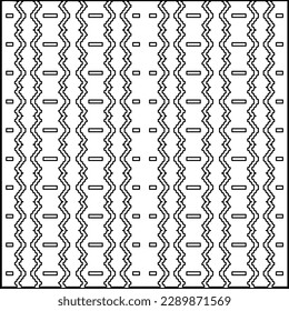 Stylish texture with figures from lines.Abstract geometric black and white pattern for web page, textures, card, poster, fabric, textile. Monochrome graphic repeating design. 