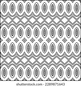 Stilvolle Textur mit Figuren aus Linien.Abstraktes geometrisches Schwarz-Weiß Muster für Webseiten, Texturen, Karten, Poster, Stoff, Textilien. Monochrome grafische Wiederholungsdesign. 