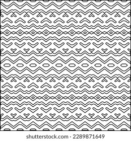 Textura elegante con figuras de líneas.Patrón geométrico en blanco y negro para páginas web, texturas, tarjetas, afiches, tela, textil. Diseño repetitivo gráfico monocromo. 