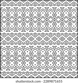 Textura elegante con figuras de líneas.Patrón geométrico en blanco y negro para páginas web, texturas, tarjetas, afiches, tela, textil. Diseño repetitivo gráfico monocromo. 