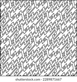 Stilvolle Textur mit Figuren aus Linien.Abstraktes geometrisches Schwarz-Weiß Muster für Webseiten, Texturen, Karten, Poster, Stoff, Textilien. Monochrome grafische Wiederholungsdesign. 
