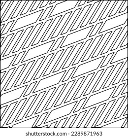 Stylish texture with figures from lines.Abstract geometric black and white pattern for web page, textures, card, poster, fabric, textile. Monochrome graphic repeating design. 