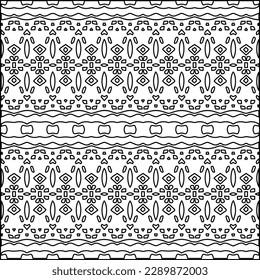 Stylish texture with figures from lines.Abstract geometric black and white pattern for web page, textures, card, poster, fabric, textile. Monochrome graphic repeating design. 