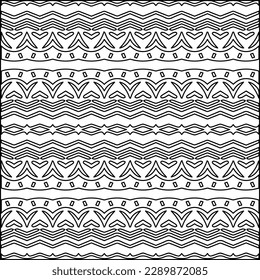 Stylish texture with figures from lines.Abstract geometric black and white pattern for web page, textures, card, poster, fabric, textile. Monochrome graphic repeating design. 