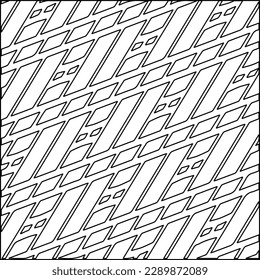 Textura elegante con figuras de líneas.Patrón geométrico en blanco y negro para páginas web, texturas, tarjetas, afiches, tela, textil. Diseño repetitivo gráfico monocromo. 