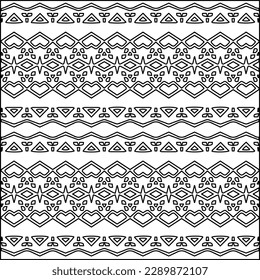 Stilvolle Textur mit Figuren aus Linien.Abstraktes geometrisches Schwarz-Weiß Muster für Webseiten, Texturen, Karten, Poster, Stoff, Textilien. Monochrome grafische Wiederholungsdesign. 