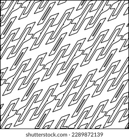 Textura elegante con figuras de líneas.Patrón geométrico en blanco y negro para páginas web, texturas, tarjetas, afiches, tela, textil. Diseño repetitivo gráfico monocromo. 
