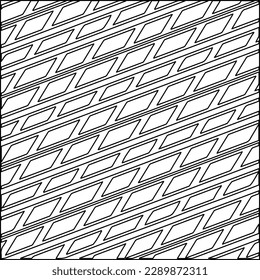 Stylish texture with figures from lines.Abstract geometric black and white pattern for web page, textures, card, poster, fabric, textile. Monochrome graphic repeating design. 