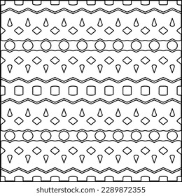 Stylish texture with figures from lines.Abstract geometric black and white pattern for web page, textures, card, poster, fabric, textile. Monochrome graphic repeating design. 