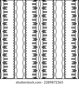 Textura elegante con figuras de líneas.Patrón geométrico en blanco y negro para páginas web, texturas, tarjetas, afiches, tela, textil. Diseño repetitivo gráfico monocromo. 