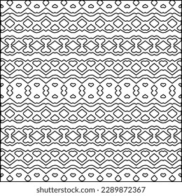 Stilvolle Textur mit Figuren aus Linien.Abstraktes geometrisches Schwarz-Weiß Muster für Webseiten, Texturen, Karten, Poster, Stoff, Textilien. Monochrome grafische Wiederholungsdesign. 