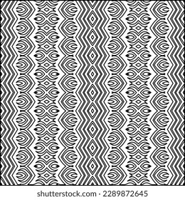 Textura elegante con figuras de líneas.Patrón geométrico en blanco y negro para páginas web, texturas, tarjetas, afiches, tela, textil. Diseño repetitivo gráfico monocromo. 