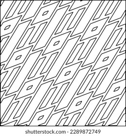 Stylish texture with figures from lines.Abstract geometric black and white pattern for web page, textures, card, poster, fabric, textile. Monochrome graphic repeating design. 