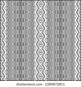 Textura elegante con figuras de líneas.Patrón geométrico en blanco y negro para páginas web, texturas, tarjetas, afiches, tela, textil. Diseño repetitivo gráfico monocromo. 