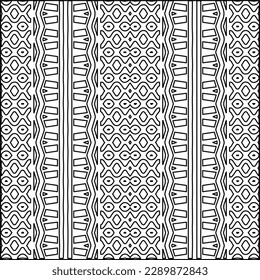 Stylish texture with figures from lines.Abstract geometric black and white pattern for web page, textures, card, poster, fabric, textile. Monochrome graphic repeating design. 