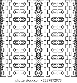 Stylish texture with figures from lines.Abstract geometric black and white pattern for web page, textures, card, poster, fabric, textile. Monochrome graphic repeating design. 