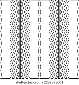 Stilvolle Textur mit Figuren aus Linien.Abstraktes geometrisches Schwarz-Weiß Muster für Webseiten, Texturen, Karten, Poster, Stoff, Textilien. Monochrome grafische Wiederholungsdesign. 