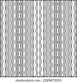 Stylish texture with figures from lines.Abstract geometric black and white pattern for web page, textures, card, poster, fabric, textile. Monochrome graphic repeating design. 