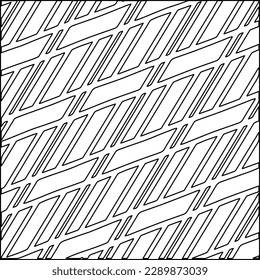 Stylish texture with figures from lines.Abstract geometric black and white pattern for web page, textures, card, poster, fabric, textile. Monochrome graphic repeating design. 
