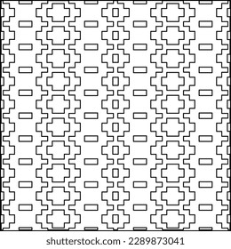 Stylish texture with figures from lines.Abstract geometric black and white pattern for web page, textures, card, poster, fabric, textile. Monochrome graphic repeating design. 