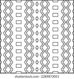Stylish texture with figures from lines.Abstract geometric black and white pattern for web page, textures, card, poster, fabric, textile. Monochrome graphic repeating design. 