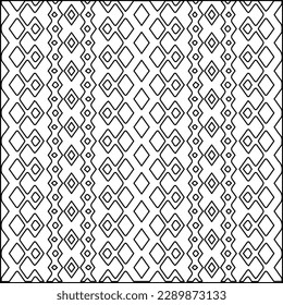 Stylish texture with figures from lines.Abstract geometric black and white pattern for web page, textures, card, poster, fabric, textile. Monochrome graphic repeating design. 