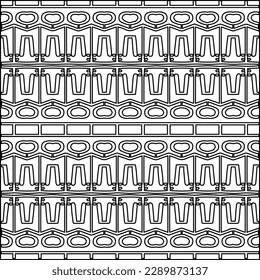 Stylish texture with figures from lines.Abstract geometric black and white pattern for web page, textures, card, poster, fabric, textile. Monochrome graphic repeating design. 