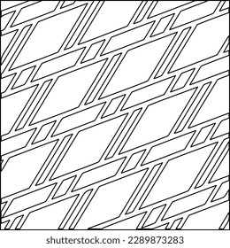 Stylish texture with figures from lines.Abstract geometric black and white pattern for web page, textures, card, poster, fabric, textile. Monochrome graphic repeating design. 