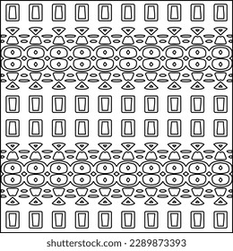 Stilvolle Textur mit Figuren aus Linien.Abstraktes geometrisches Schwarz-Weiß Muster für Webseiten, Texturen, Karten, Poster, Stoff, Textilien. Monochrome grafische Wiederholungsdesign. 