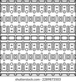 Stylish texture with figures from lines.Abstract geometric black and white pattern for web page, textures, card, poster, fabric, textile. Monochrome graphic repeating design. 