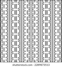 Stylish texture with figures from lines.Abstract geometric black and white pattern for web page, textures, card, poster, fabric, textile. Monochrome graphic repeating design. 