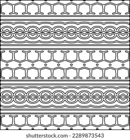 Stylish texture with figures from lines.Abstract geometric black and white pattern for web page, textures, card, poster, fabric, textile. Monochrome graphic repeating design. 