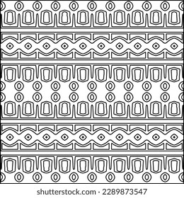 Stylish texture with figures from lines.Abstract geometric black and white pattern for web page, textures, card, poster, fabric, textile. Monochrome graphic repeating design. 