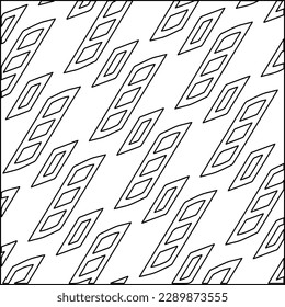 Stylish texture with figures from lines.Abstract geometric black and white pattern for web page, textures, card, poster, fabric, textile. Monochrome graphic repeating design. 