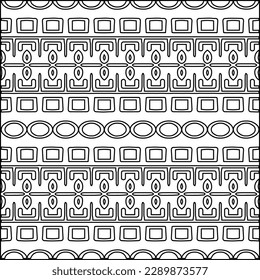Stylish texture with figures from lines.Abstract geometric black and white pattern for web page, textures, card, poster, fabric, textile. Monochrome graphic repeating design. 