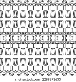 Stylish texture with figures from lines.Abstract geometric black and white pattern for web page, textures, card, poster, fabric, textile. Monochrome graphic repeating design. 