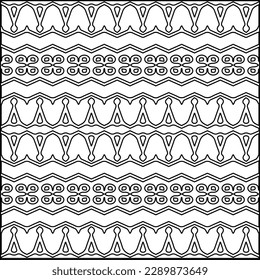Stylish texture with figures from lines.Abstract geometric black and white pattern for web page, textures, card, poster, fabric, textile. Monochrome graphic repeating design. 