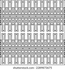 Stylish texture with figures from lines.Abstract geometric black and white pattern for web page, textures, card, poster, fabric, textile. Monochrome graphic repeating design. 