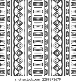 Stylish texture with figures from lines.Abstract geometric black and white pattern for web page, textures, card, poster, fabric, textile. Monochrome graphic repeating design. 