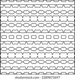 Stylish texture with figures from lines.Abstract geometric black and white pattern for web page, textures, card, poster, fabric, textile. Monochrome graphic repeating design. 