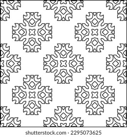 Stylish texture with figures from lines.Abstract geometric black and white pattern for web page, textures, card, poster, fabric, textile. Monochrome graphic repeating design. 