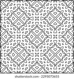 Stylish texture with figures from lines.Abstract geometric black and white pattern for web page, textures, card, poster, fabric, textile. Monochrome graphic repeating design. 