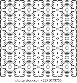 Stylish texture with figures from lines.Abstract geometric black and white pattern for web page, textures, card, poster, fabric, textile. Monochrome graphic repeating design. 