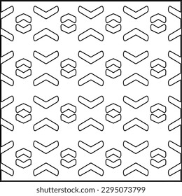 Stylish texture with figures from lines.Abstract geometric black and white pattern for web page, textures, card, poster, fabric, textile. Monochrome graphic repeating design. 