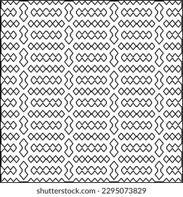 Textura elegante con figuras de líneas.Patrón geométrico en blanco y negro para páginas web, texturas, tarjetas, afiches, tela, textil. Diseño repetitivo gráfico monocromo. 
