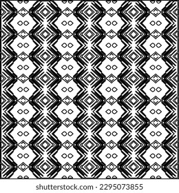 Stylish texture with figures from lines.Abstract geometric black and white pattern for web page, textures, card, poster, fabric, textile. Monochrome graphic repeating design. 