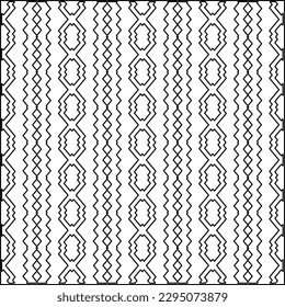 Stilvolle Textur mit Figuren aus Linien.Abstraktes geometrisches Schwarz-Weiß Muster für Webseiten, Texturen, Karten, Poster, Stoff, Textilien. Monochrome grafische Wiederholungsdesign. 